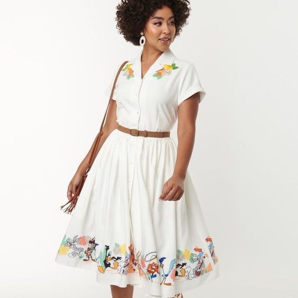 Unique Vintage Dresses & Skirts - Like New Unique Vintage Looney Tunes Pinup Shirtdress: XL/14